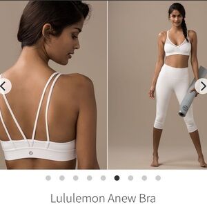 lululemon White anew mesh  Sports Bra